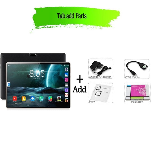 New Original 10 inch Tablet Pc Octa Core 3G Phone Call Google Market GPS WiFi FM Bluetooth 10.1 Tablets 4G+64G Android 7.0 tab