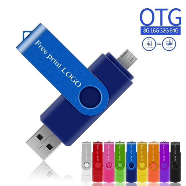 New Usb Flash Drive 128gb 64gb Memory Stick 8gb 4gb For Phone Pendrive 16gb Metal U Disk OTG Pen Drive 32gb Wholesale Free Logo