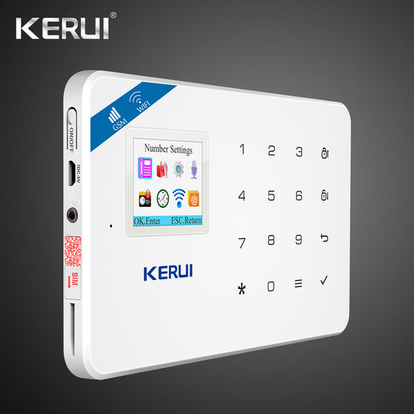 Kerui W18 Wireless Wifi Home Alarm GSM IOS Android APP Control LCD GSM SMS Burglar Alarm System For Home Security Alarm