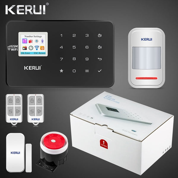 Kerui W18 Wireless Wifi Home Alarm GSM IOS Android APP Control LCD GSM SMS Burglar Alarm System For Home Security Alarm