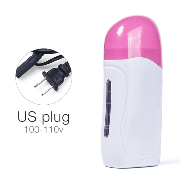 Professional Single Handheld Depilatory Wax Hair Removal Machine with EU/US Plug Portable Epilator Roll On Depilatory Heater
