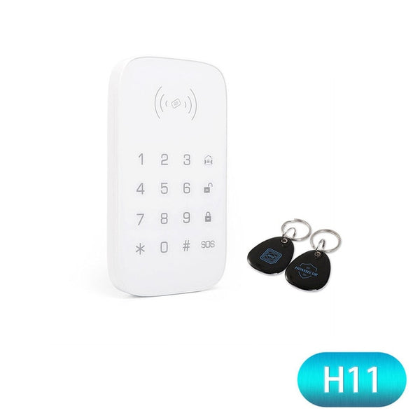 HOMSECUR DIY Wireless Home Security WIFI GSM Alarm system APP Remote Control RFID card Arm Disarm(Alarm Panel LA02 PIR etc.)