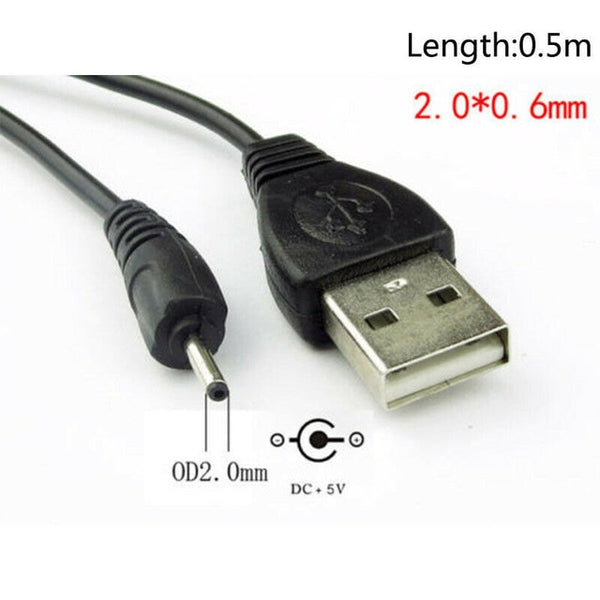 USB Port to 2.0*0.6mm 2.5*0.7mm 3.5*1.35mm 4.0*1.7mm 5.5*2.1mm 5V DC Barrel Jack Power Cable Connector
