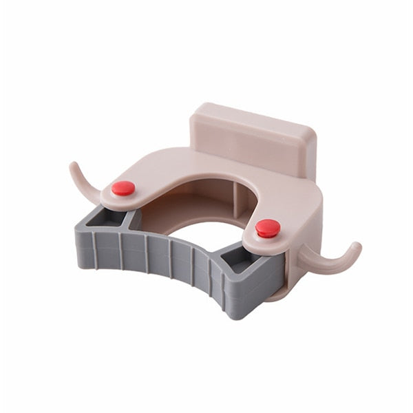 Seamless Mop Clip With Hook up Multi-function Mop broom umbrella Storage Rack Bathroom Mop Cleaning appliance Hanger Rack