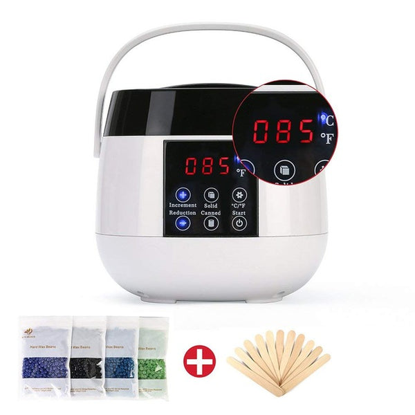Hair Removal Tool LCD Display Smart Wax Heater Hands Feet Epilator Personal Depilatory Skin Care Paraffin Wax Warmer Machine Kit