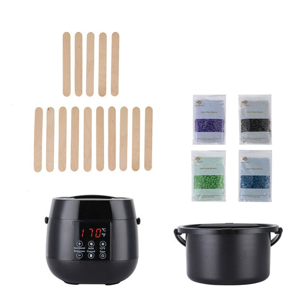 Hair Removal Tool LCD Display Smart Wax Heater Hands Feet Epilator Personal Depilatory Skin Care Paraffin Wax Warmer Machine Kit