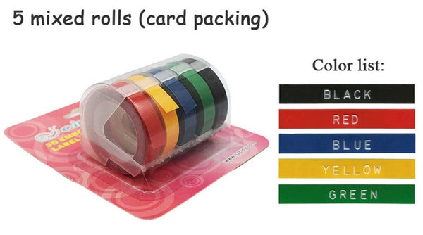 Dymo 12965 Manual Label Printers dymo 1610 1540 motex c101 9mm 3D Embossing Tapes for Dymo Organizer Xpress Label Makers