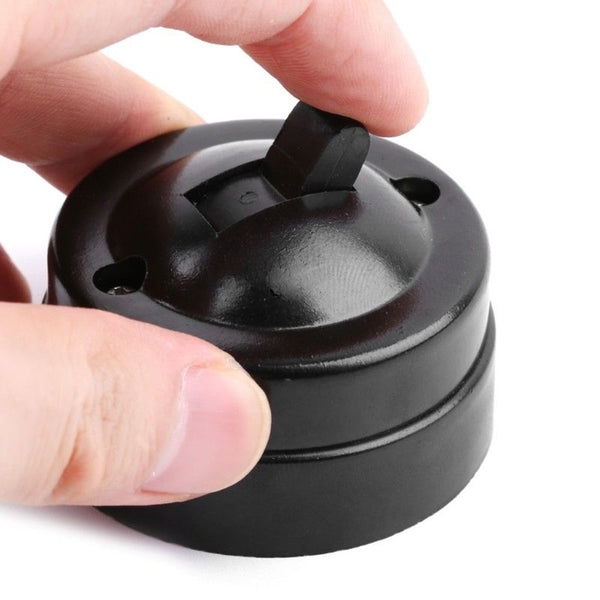 Retro Toggle Switch Flat Circular Light Switch Wall-mounted Single Control Light Switch 250V 6A Electrical Switch