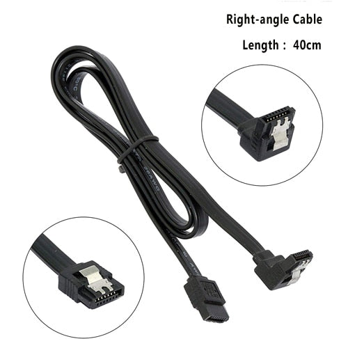 SATA Cable 3.0 to Hard Disk SSD adapter HDD cable Straight 90 Degree Sata 3.0 Cable for Asus MSI Gigabyte Motherboard Cable Sata