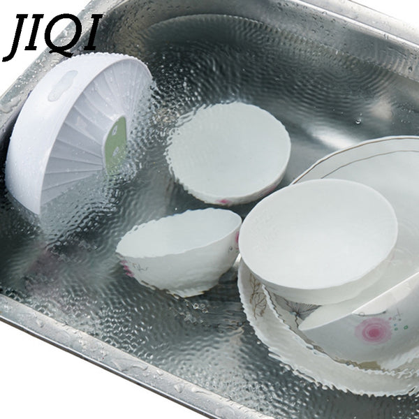 JIQI Mini Ultrasonic Dishwasher USB Rechargeable High Water Pressure Fruit Vegetable Washing Machine Cleaner Kitchen Dish Washer