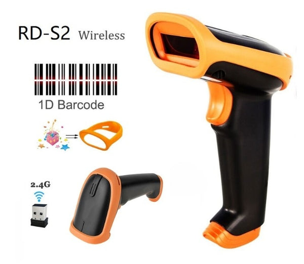 RADALL Wireless Barcode Scanner Wired bar code Scanner Automatic Scan Handheld 1D/2D QR Code Reader for Inventory POS Terminal