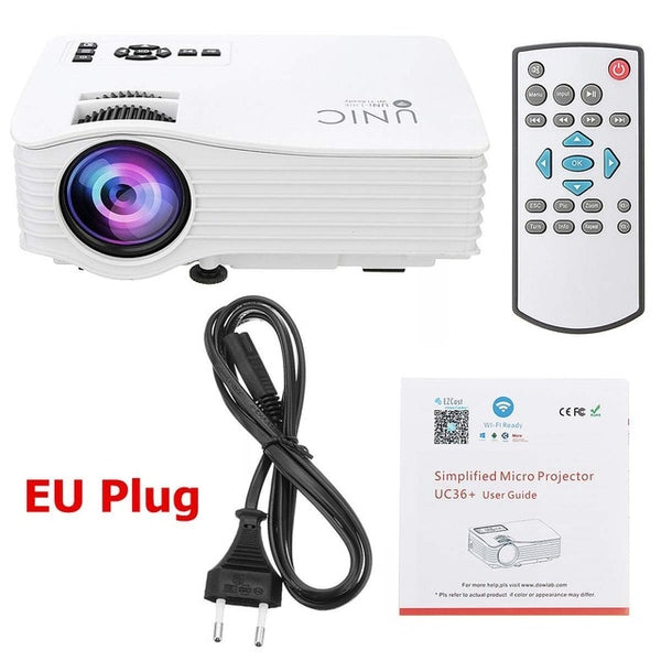 LED Projector 1080P Full HD Mini Projector 640x480 Phone Proyector 4k Home Theater support Android Ios for home cinema