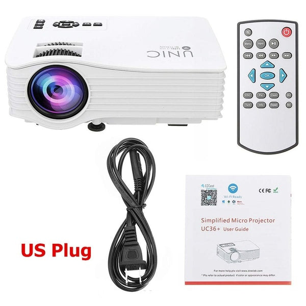 LED Projector 1080P Full HD Mini Projector 640x480 Phone Proyector 4k Home Theater support Android Ios for home cinema