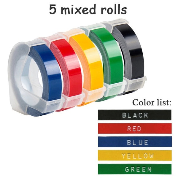 Dymo 12965 Manual Label Printers dymo 1610 1540 motex c101 9mm 3D Embossing Tapes for Dymo Organizer Xpress Label Makers