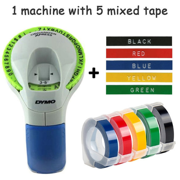 Dymo 12965 Manual Label Printers dymo 1610 1540 motex c101 9mm 3D Embossing Tapes for Dymo Organizer Xpress Label Makers