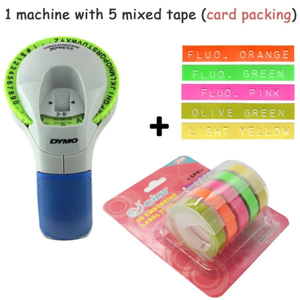 Dymo 12965 Manual Label Printers dymo 1610 1540 motex c101 9mm 3D Embossing Tapes for Dymo Organizer Xpress Label Makers