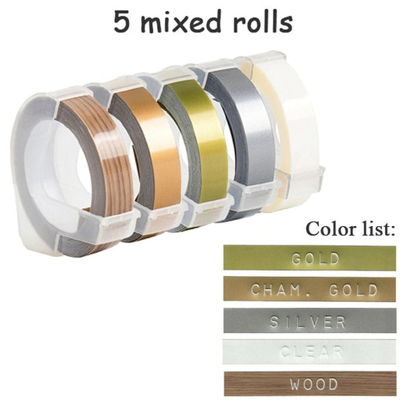 Dymo 12965 Manual Label Printers dymo 1610 1540 motex c101 9mm 3D Embossing Tapes for Dymo Organizer Xpress Label Makers