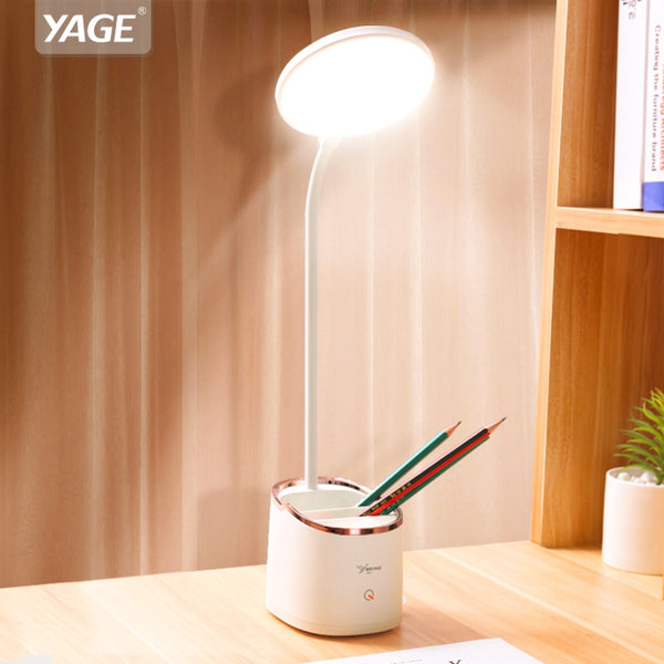 1800mAh 18650 Rechargeable Table Lamp Storage Pen Hoder Lamps Table 18pcs Led Touch Table Lamp USB Hose Student Led Desk Lamp