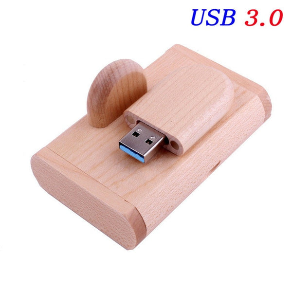 JASTER USB 3.0 High speed LOGO wooden+Box Personal LOGO customer pendrive 8GB 16GB 32GB 64GB usb Flash Drive pen drive U disk