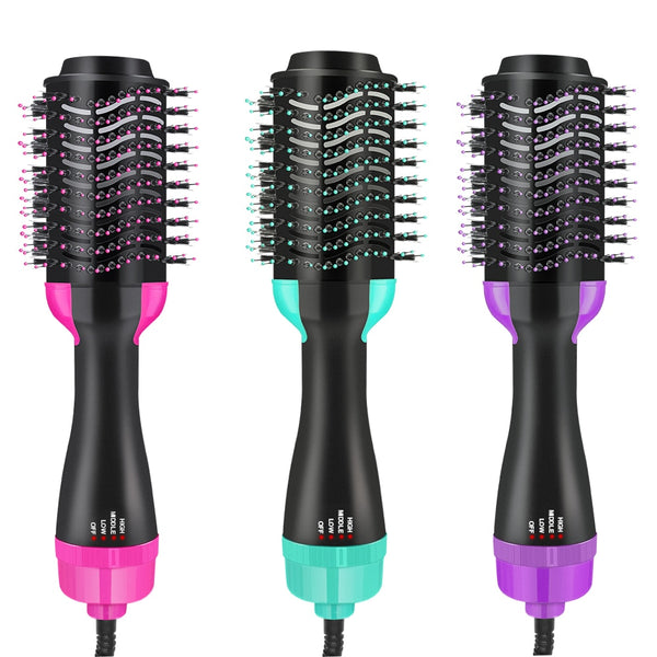 3 in 1 One Step Hair Dryer and Volumizer Hair Dryer Brush Rotating Curling for Styling Blow Hairdryer Hot Air Driyer Straighten