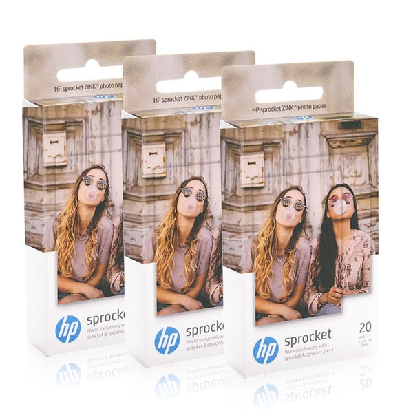 Topcolor 100 sheets HP Photo Paper ZINK for HP Sprocket Photo Printer Bluetooth Printing Pocket Mini Sticky Photo Paper 5*7.6cm