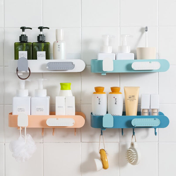 1PCS Creative Bathroom Hook Rack Toilet Wall-mounted Non-perforated Toilet Appliance Storage Rack