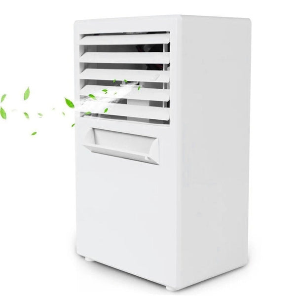 Mini Portable Air Conditioner Table Desk Small Home Office Bladeless Fan Humidifier Quiet Personal Moisturizing Air Cooler