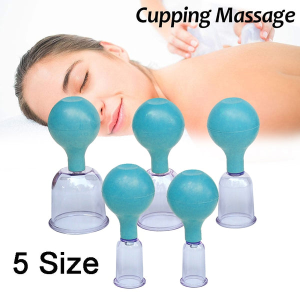 Rubber Vacuum Cans Chinese Cupping Massage Cups Anti Cellulite Cupping Massage Vacuum Therapy Set of Family Body Massage Tools