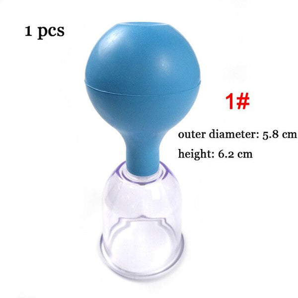 Rubber Vacuum Cans Chinese Cupping Massage Cups Anti Cellulite Cupping Massage Vacuum Therapy Set of Family Body Massage Tools