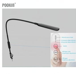 Long Arm Table Lamp Clip Office Led Desk Lamp Remote Control Eye-protected Lamp For Bedroom Led Light 5-Level Brightness&Color