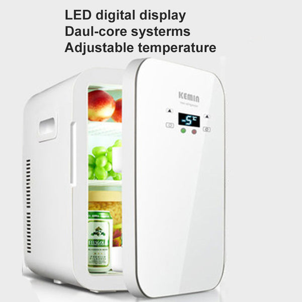 KEMIN 20L Auto Mini Fridge for Car Refrigerator Portable Freezer Rapid Refrigeration Household Dual-core Cooler LED Display