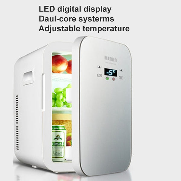 KEMIN 20L Auto Mini Fridge for Car Refrigerator Portable Freezer Rapid Refrigeration Household Dual-core Cooler LED Display