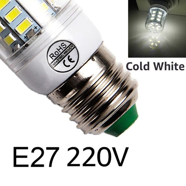 E27 LED Lamp E14 LED Bulb SMD5730 220V Corn Bulb 24 36 48 56 69 72LEDs Chandelier Candle LED Light For Home Decoration Ampoule