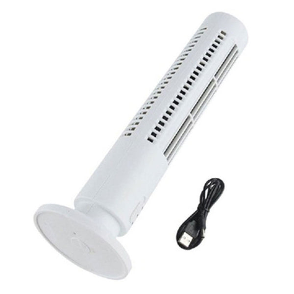 Portable Air Cooler USB Vertical Bladeless Fan Mini Air Conditioner Fan Desk Cooling Tower Fan for Summer Home Travel Desktop