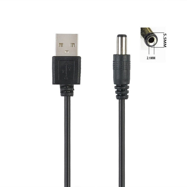 USB Port to 2.0*0.6mm 2.5*0.7mm 3.5*1.35mm 4.0*1.7mm 5.5*2.1mm 5V DC Barrel Jack Power Cable Connector